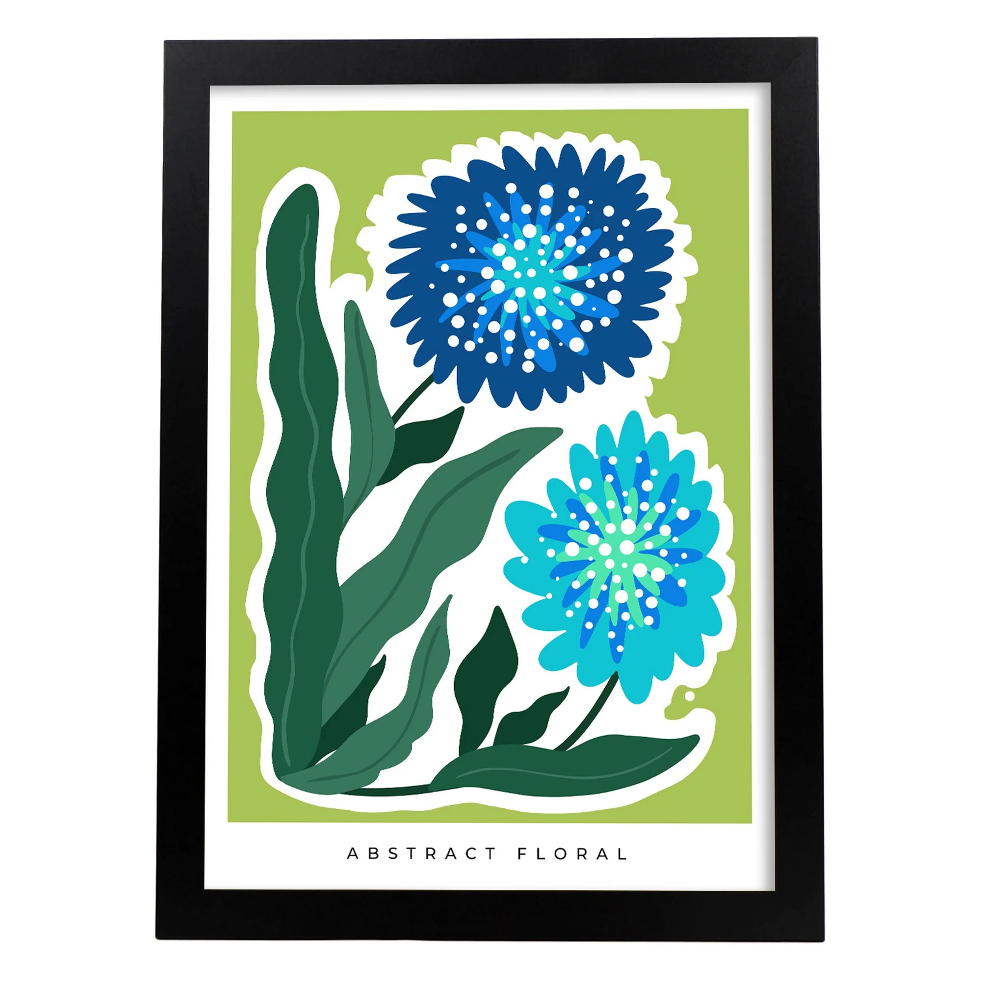 Lámina Abstracta Floral Azul - Imagen 8