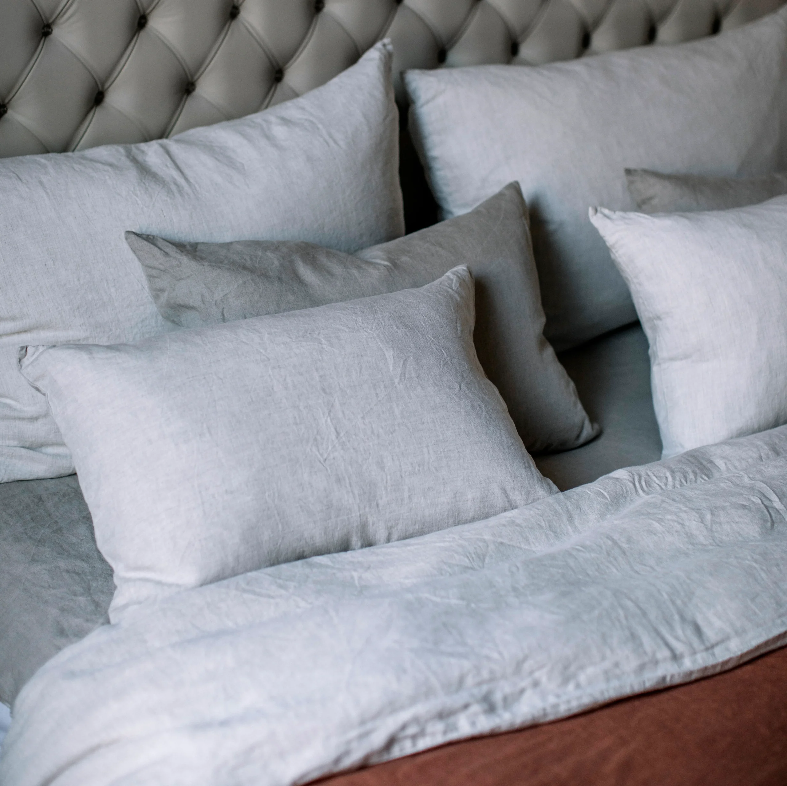 Funda De Almohada · Puro Lino Lavado · Beige melange - Imagen 2