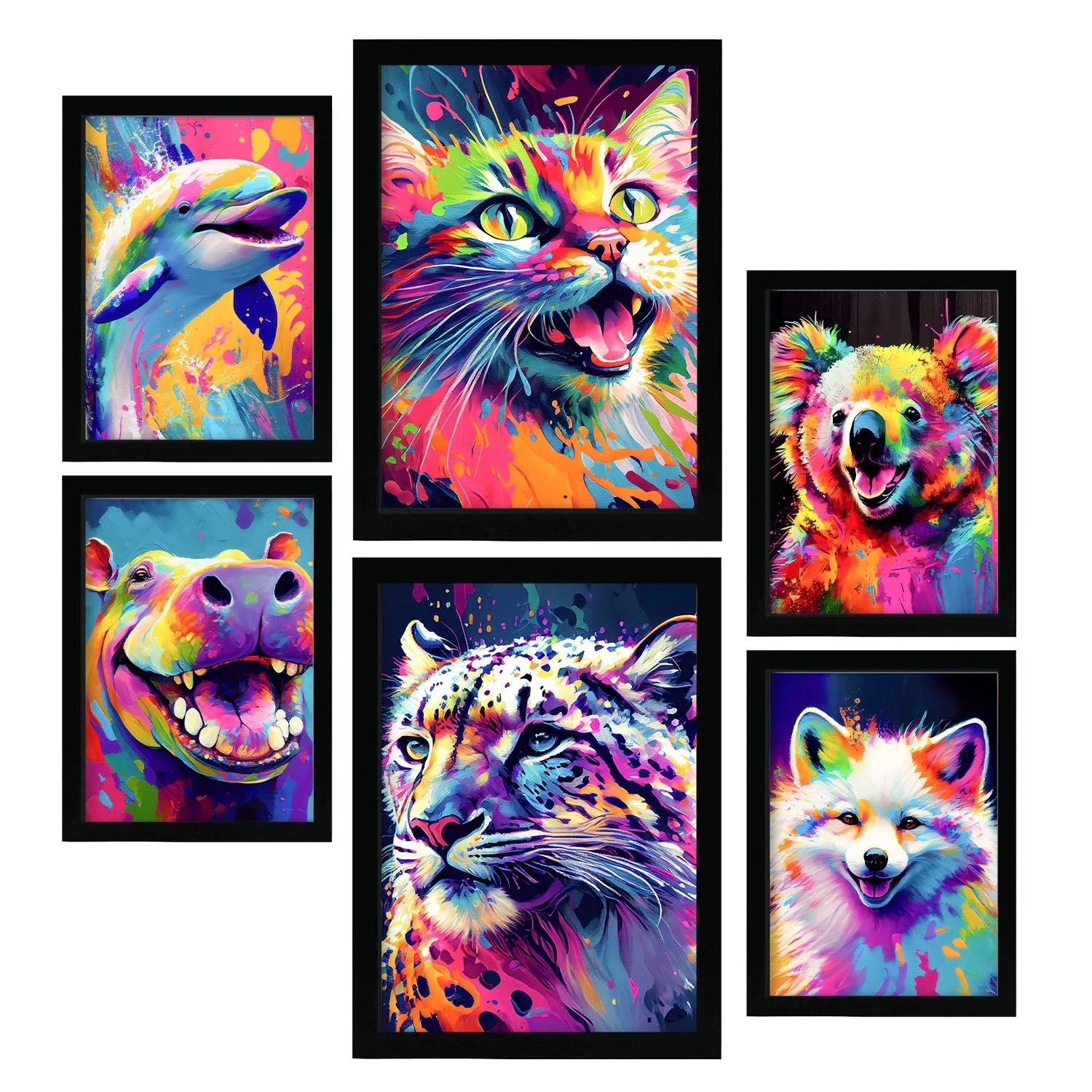 Conjunto Abstracto de Animales Nacnic_3, Láminas para Dormitorio - Imagen 5