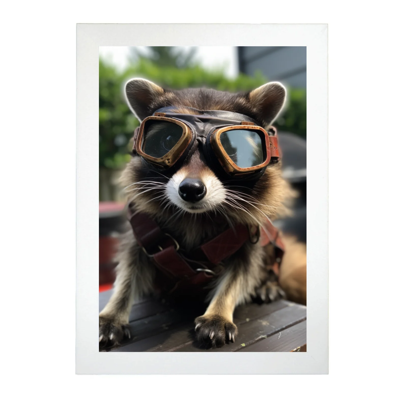 Póster Vintage de Mapache con Gafas de Aviador - Imagen 2